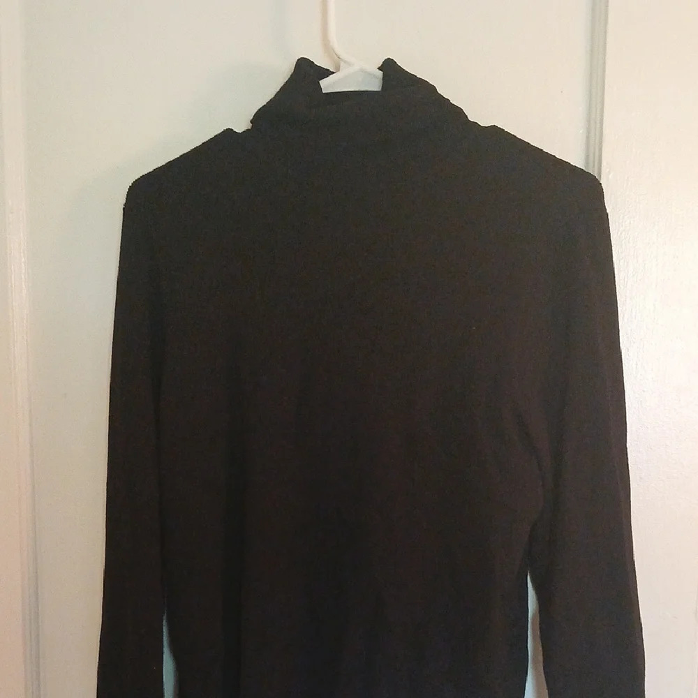 Chico' Black Turtle Neck Sweater Classic Knit - Picture 9 of 11